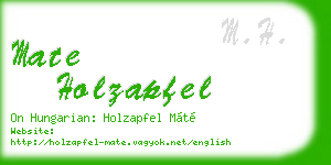 mate holzapfel business card